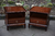 2 X STAG MINSTREL MAHOGANY BEDSIDE CABINETS LAMP TABLES