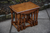 A SOLID OAK NEST OF THREE TABLES SIDE END COFFEE LAMP OCCASIONAL TABLES.