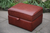 A LEATHER CHESTERFIELD FOOTSTOOL STORAGE BOX SEAT POUFFE