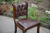 A LEATHER ANTIQUE BROWN CHESTERFIELD OFFICE DESK BUREAU WRITING TABLE CHAIR.