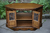 AN OLD CHARM LIGHT OAK CORNER T.V. DVD VIDEO CABINET STAND TABLE CUPBOARD BOOKCASE