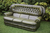 A CHESTERFIELD GREEN LEATHER BUTTON BACK SUITE SETTEE SOFA COUCH CHAISE ARMCHAIR.