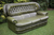 A CHESTERFIELD GREEN LEATHER BUTTON BACK SUITE SETTEE SOFA COUCH CHAISE ARMCHAIR.