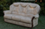 AN ITALIAN LEATHER CHESTERFIELD WING-BACK THREE PIECE SUITE SETTEE COUCH ARMCHAIRS SOFA.