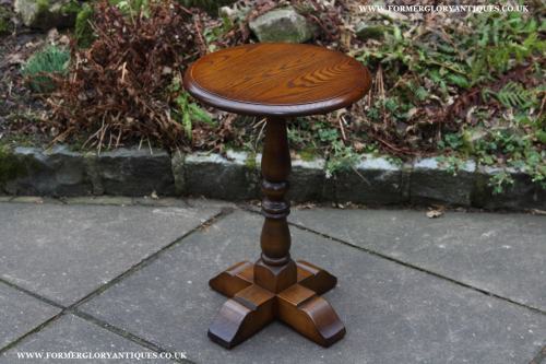 A WOOD BROTHERS OLD CHARM LIGHT OAK WINE TABLE / STAND.