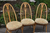 A SET OF SIX ERCOL LIGHT ELM SWAN BACK KITCHEN DINING TABLE CHAIRS SEAT CUSHIONS ARMCHAIRS