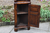 A TITCHMARSH AND GOODWIN SOLID OAK DISPLAY SHELVES CORNER CABINET CUPBOARD BOOKCASE