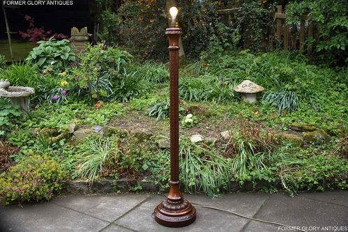 RUPERT / NIGEL GRIFFITHS CARVED OAK LAMP STAND