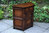 TITCHMARSH AND GOODWIN CARVED OAK CANTED HALL CABINET / SIDEBOARD