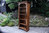 A TITCHMARSH AND GOODWIN STYLE OAK OPEN BOOKCASE / SHELVES / DISPLAY CABINET