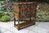 A TITCHMARSH & GOODWIN STYLE CARVED OAK DRINKS / WINE CABINET