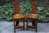 A PAIR OF RUPERT / NIGEL GRIFFITHS MONASTIC OAK COTTAGE HALL CHAIRS