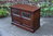 A WOOD BROTHERS OLD CHARM TUDOR BROWN CARVED OAK TV CABINET / STAND