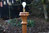 A RUPERT / NIGEL GRIFFITHS MONASTIC CARVED OAK STANDARD LAMP