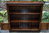 A TITCHMARSH AND GOODWIN STYLE SOLID CARVED OAK OPEN BOOKCASE / BOOKSHELVES
