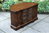 A BEVAN FUNNELL REPRODUX CARVED OAK CORNER TV CABINET / STAND