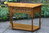 A WOOD BROTHERS OLD CHARM VINTAGE OAK CANTED HALL / CONSOLE / LAMP TABLE