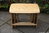 AN ERCOL WINDSOR ELM CLEAR FINISH NEST OF THREE TABLES / COFFEE TABLE SET
