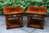 A PAIR OF TITCHMARSH AND GOODWIN EPICORMIC STRESSED OAK END / LAMP TABLES