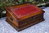 A WOOD BROTHERS OLD CHARM CARVED LIGHT OAK WRITING SLOPE / BOX / DESK