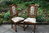 A SET OF FOUR WOOD BROTHERS OLD CHARM LIGHT OAK UPHOLSTERED DINING CHAIRS