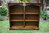 A WOOD BROTHERS OLD CHARM CARVED LIGHT OAK OPEN LOW BOOKCASE / BOOKSHELVES
