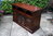A WOOD BROTHERS OLD CHARM TUDOR BROWN CARVED OAK TV MEDIA CABINET / ENTERTAINMENT STAND / BASE