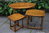 A WOOD BROTHERS OLD CHARM VINTAGE SOLID OAK NEST OF THREE TABLES / COFFEE TABLE SET