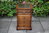 A WOOD BROTHERS OLD CHARM CARVED LIGHT OAK FILING CABINET