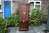 A WOOD BROTHERS OLD CHARM TUDOR BROWN CARVED OAK HALL / COAT / STICK STAND