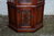 A WOOD BROTHERS OLD CHARM TUDOR BROWN CARVED OAK CANTED DISPLAY CABINET / DRESSER