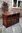 A WOOD BROTHERS OLD CHARM TUDOR BROWN CARVED OAK TV MEDIA CABINET / ENTERTAINMENT STAND / BASE