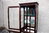 A WOOD BROTHERS OLD CHARM TUDOR BROWN CARVED OAK CHINA / DISPLAY CABINET