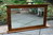 A WOOD BROTHERS OLD CHARM CARVED LIGHT OAK OVERMANTEL / HALL / WALL MIRROR