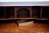 A WOOD BROTHERS OLD CHARM TUDOR BROWN CARVED OAK BUREAU / WRITING DESK WITH DRAWERS