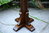 A WOOD BROTHERS OLD CHARM CARVED LIGHT OAK STANDARD LAMP STAND