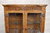 A WOOD BROTHERS OLD CHARM VINTAGE CARVED OAK DISPLAY CHINA CABINET / CUPBOARD