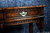 A TITCHMARSH AND GOODWIN JACOBEAN STRESSED OAK TWO DRAWER HALL CONSOLE / SIDE TABLE