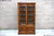 A WOOD BROTHERS OLD CHARM VINTAGE CARVED OAK DISPLAY CHINA CABINET / CUPBOARD