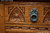 A WOOD BROTHERS OLD CHARM VINTAGE CARVED OAK CANTED CONSOLE / HALL TABLE