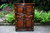 A TITCHMARSH AND GOODWIN SOLID STRESSED OAK WINE CUPBOARD / DRINKS CABINET