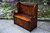 A TITCHMARSH AND GOODWIN SOLID STRESSED OAK BOX SETTLE / HALL SEAT / PEW