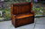 A TITCHMARSH AND GOODWIN SOLID STRESSED OAK BOX SETTLE / HALL SEAT / PEW