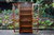 A WOOD BROTHERS OLD CHARM STUART CARVED LIGHT OAK BOOKCASE / DISPLAY CABINET