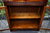 A WOOD BROTHERS OLD CHARM STUART CARVED LIGHT OAK BOOKCASE / DISPLAY CABINET